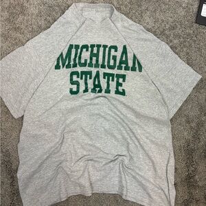 Gray msu‎ michigan state spellout tshirt